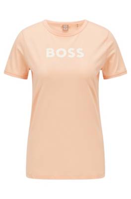 Hugo Boss Organic-cotton T-shirt With Contrast Logo