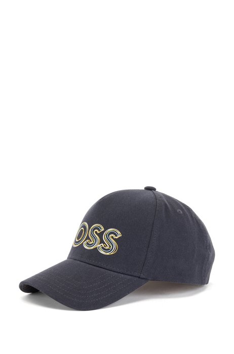 Cotton-twill cap with logo artwork, Dark Blue