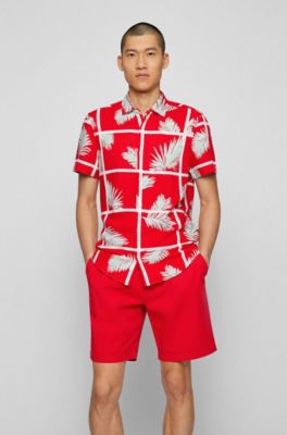 hugo boss short and shirt set