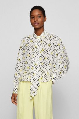 Hugo Boss Slip-over blouse volledige print casual uitstraling Mode Blouses Slip-over blouses 