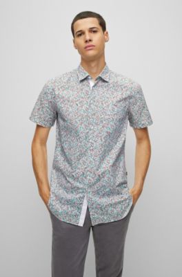 hugo boss short sleeve shirt large