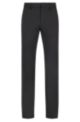 Slim-fit trousers in water-repellent twill, Black