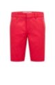 Slim-fit shorts met regular-rise taille van een katoenmix , Pink