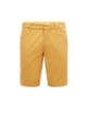Slim-fit shorts met regular-rise taille van een katoenmix , goud