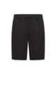 Relaxed-fit shorts in water-repellent poplin, Black