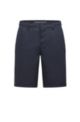 Slim-fit shorts van waterafstotend twill, Donkerblauw