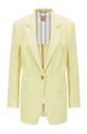 Relaxed-fit single-button jacket in fluent twill, Light Yellow