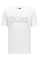 T-shirt Regular Fit en jersey de coton avec logo artistique, Blanc