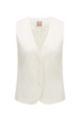 Slim-fit responsible waistcoat with concealed closure, White