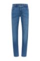 Dunkelblaue Relaxed-Fit Jeans aus komfortablem Stretch-Denim, Blau