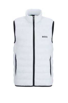 BOSS - Water-repellent gilet with logo detail