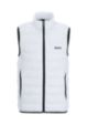  Water-repellent gilet with logo detail, White