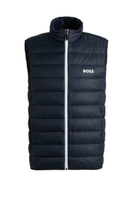 HUGO BOSS 撥水ジレコントラストロゴ着丈63cm