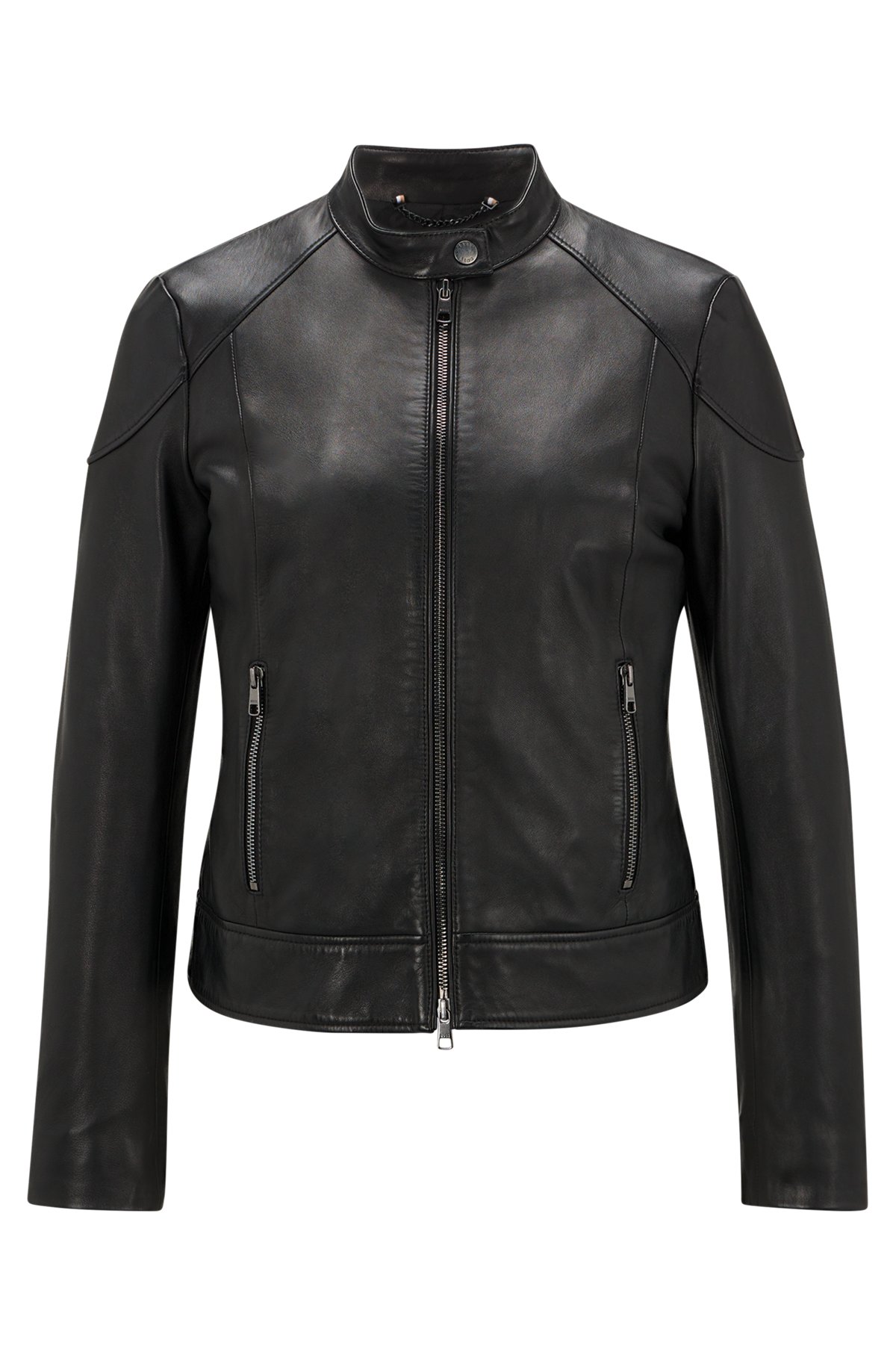 Economisch Kwalificatie huisvrouw BOSS - Regular-fit zip-up jacket in soft leather