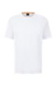 Relaxed-Fit T-Shirt aus Baumwoll-Jersey mit Logo-Aufnäher, Weiß