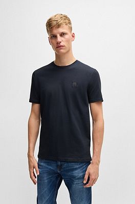 BOSS Relaxed fit T shirt in cotton jersey with logo patch