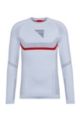 Extra-slim-fit performance-stretch sweatshirt with capsule logo, White