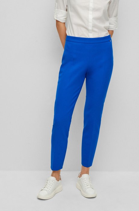 Regular-fit trousers in stretch fabric, Blue