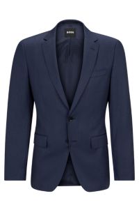 Slim-fit jacket in virgin-wool serge, Light Blue