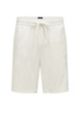 Pyjama-Shorts aus Stretch-Baumwolle mit Logo-Umriss, Weiß