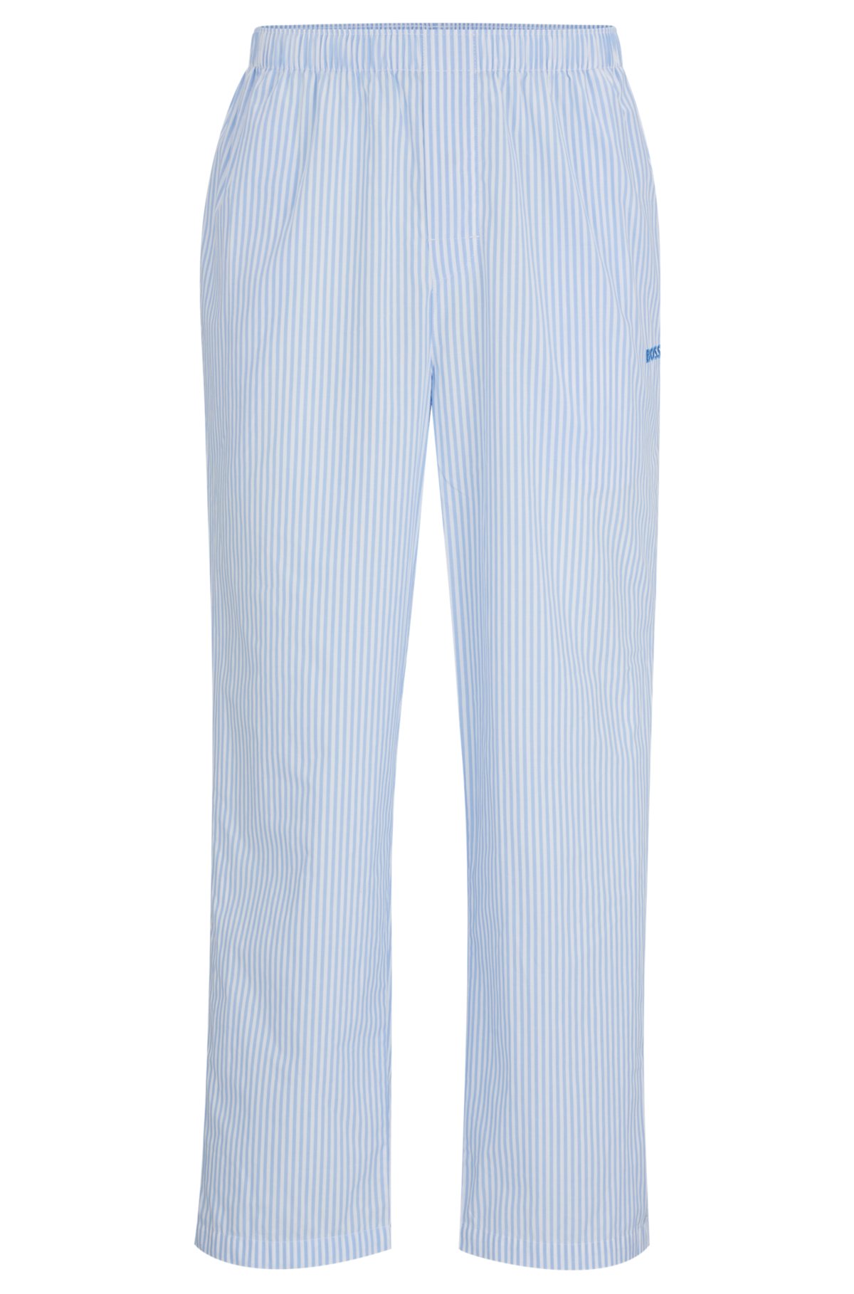 Embroidered logo striped lounge pant
