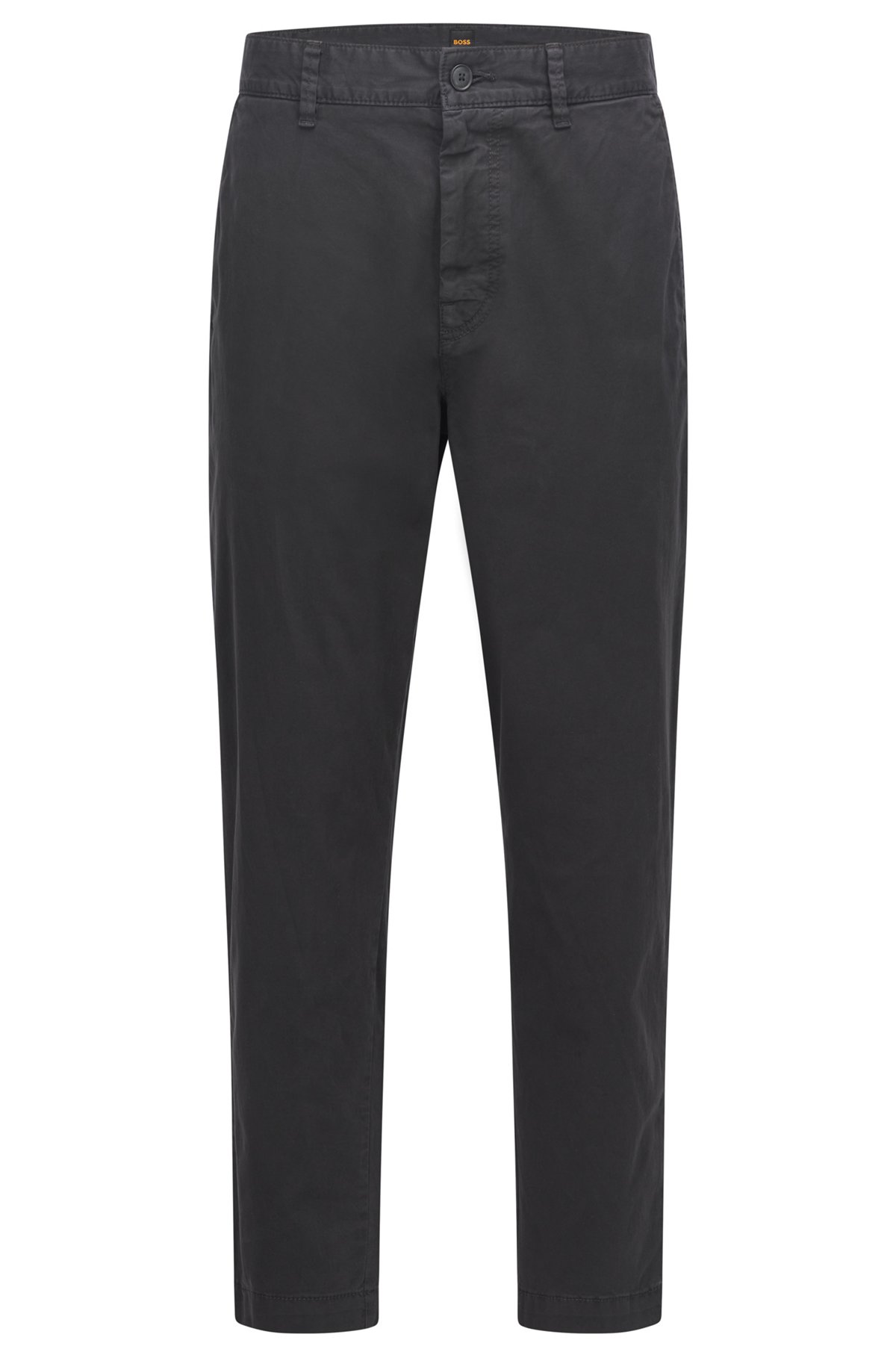 Relaxed-fit trousers in water-repellent stretch cotton, Black
