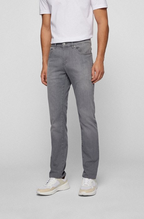 Slim-fit jeans in grey lightweight denim, Grey