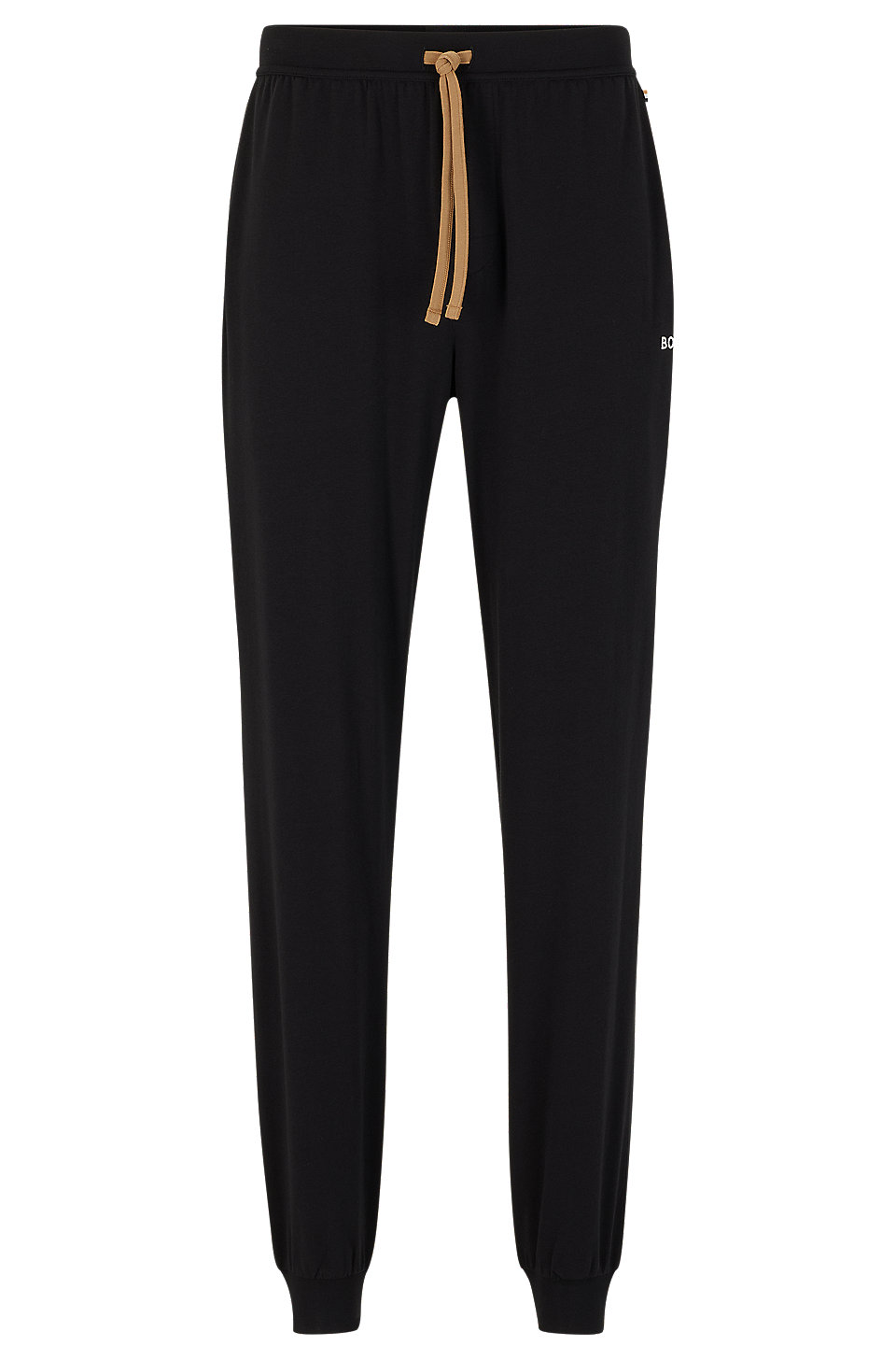BOSS - Stretch-cotton tracksuit bottoms with embroidered logo