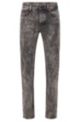 Tapered-fit jeans in washed comfort-stretch denim, Grey