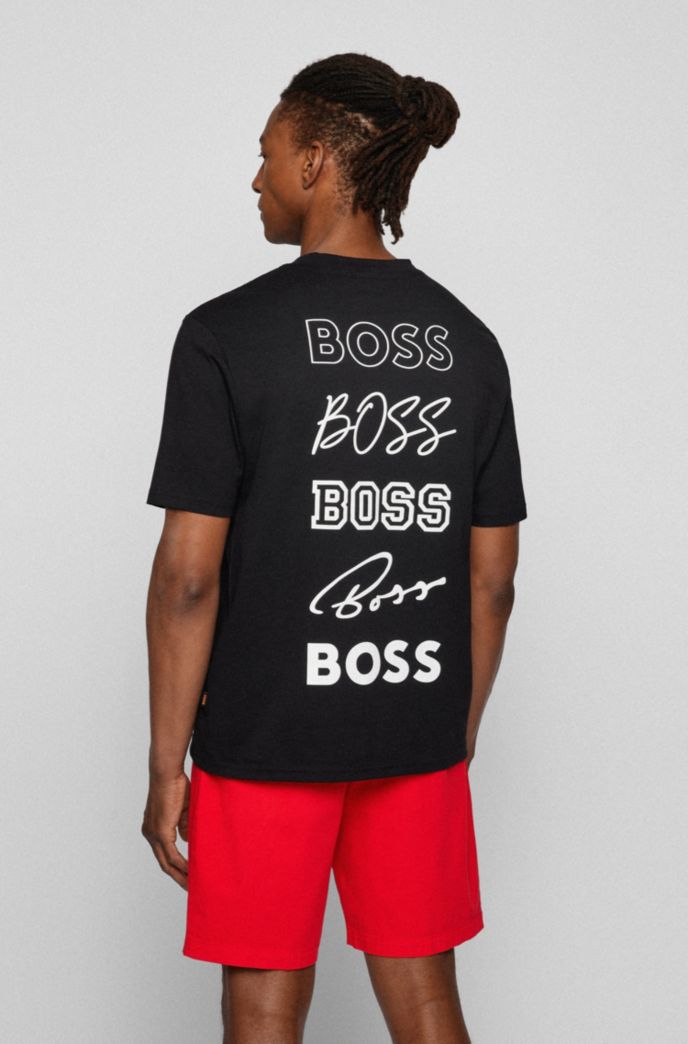 Visiter la boutique BOSSBOSS Hommes Tokks T-Shirt en Jersey de Coton à Logo imprimé 