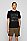 BOSS 博斯三组合徽标图案棉质平纹针织宽松 T 恤,  001_Black