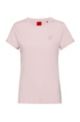 Cotton-jersey slim-fit T-shirt with stacked logo, light pink
