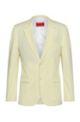Extra-slim-fit jacket in performance-stretch cotton, Light Yellow