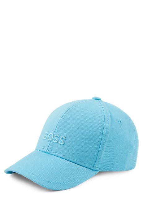 Logo-embroidered cap in cotton twill, Light Blue