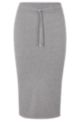 Knitted tube skirt in a cotton blend with cashmere, Grey