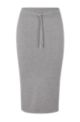 Knitted tube skirt in a cotton blend with cashmere, Grey