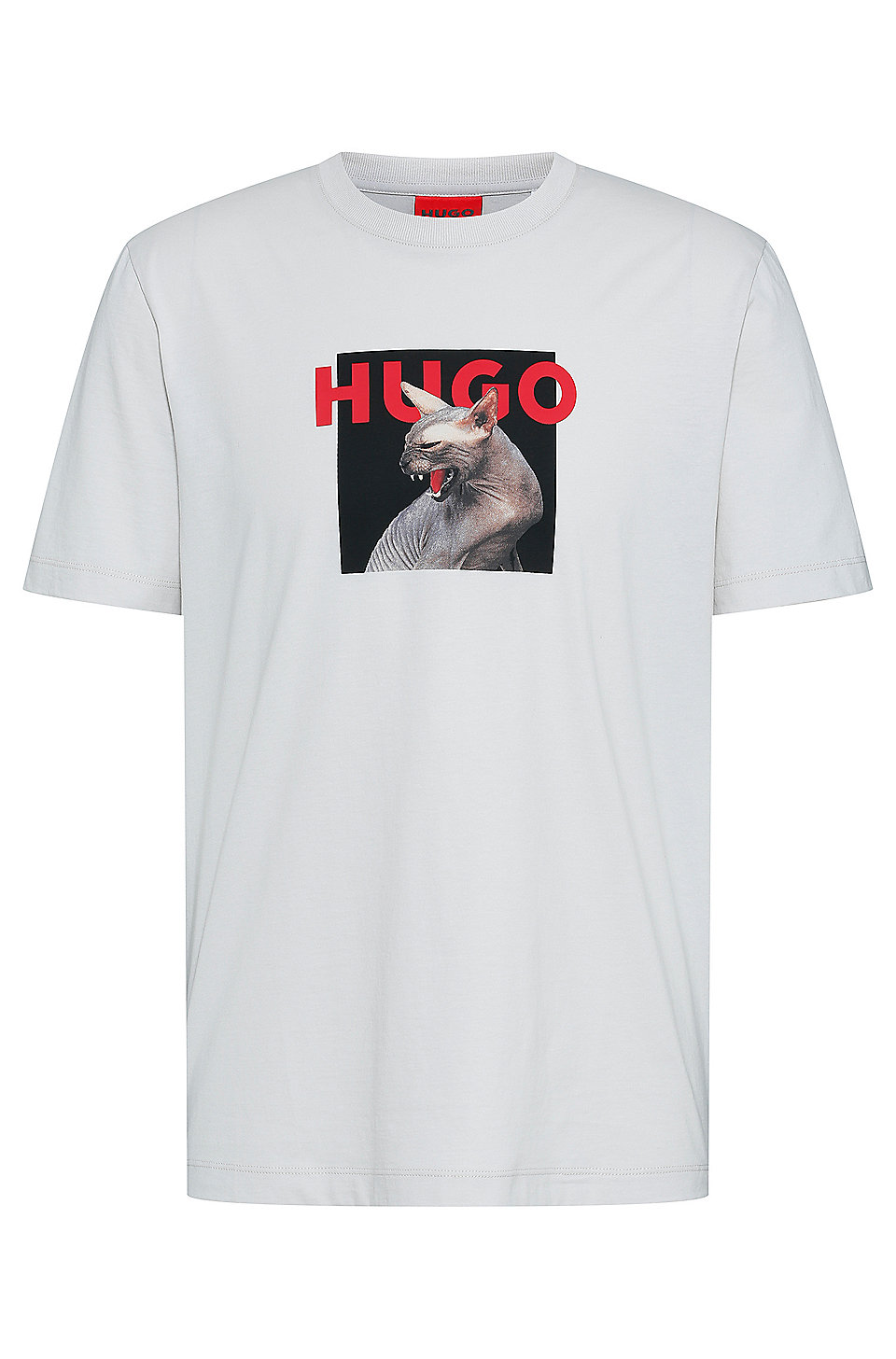 HUGO - Cotton-jersey regular-fit T-shirt with animal artwork