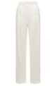 Relaxed-fit trousers with a wide leg, White