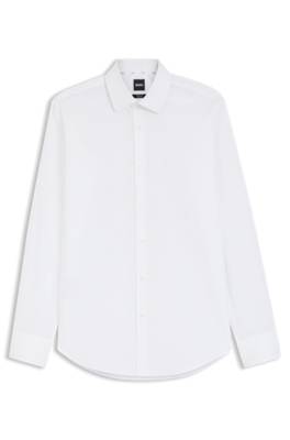 Boss Regular-fit stretch-cotton shirt kostymskjortor herr – bild 4