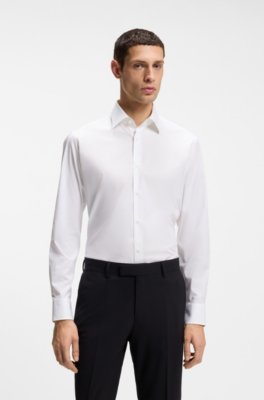 Regular-fit stretch-cotton shirt