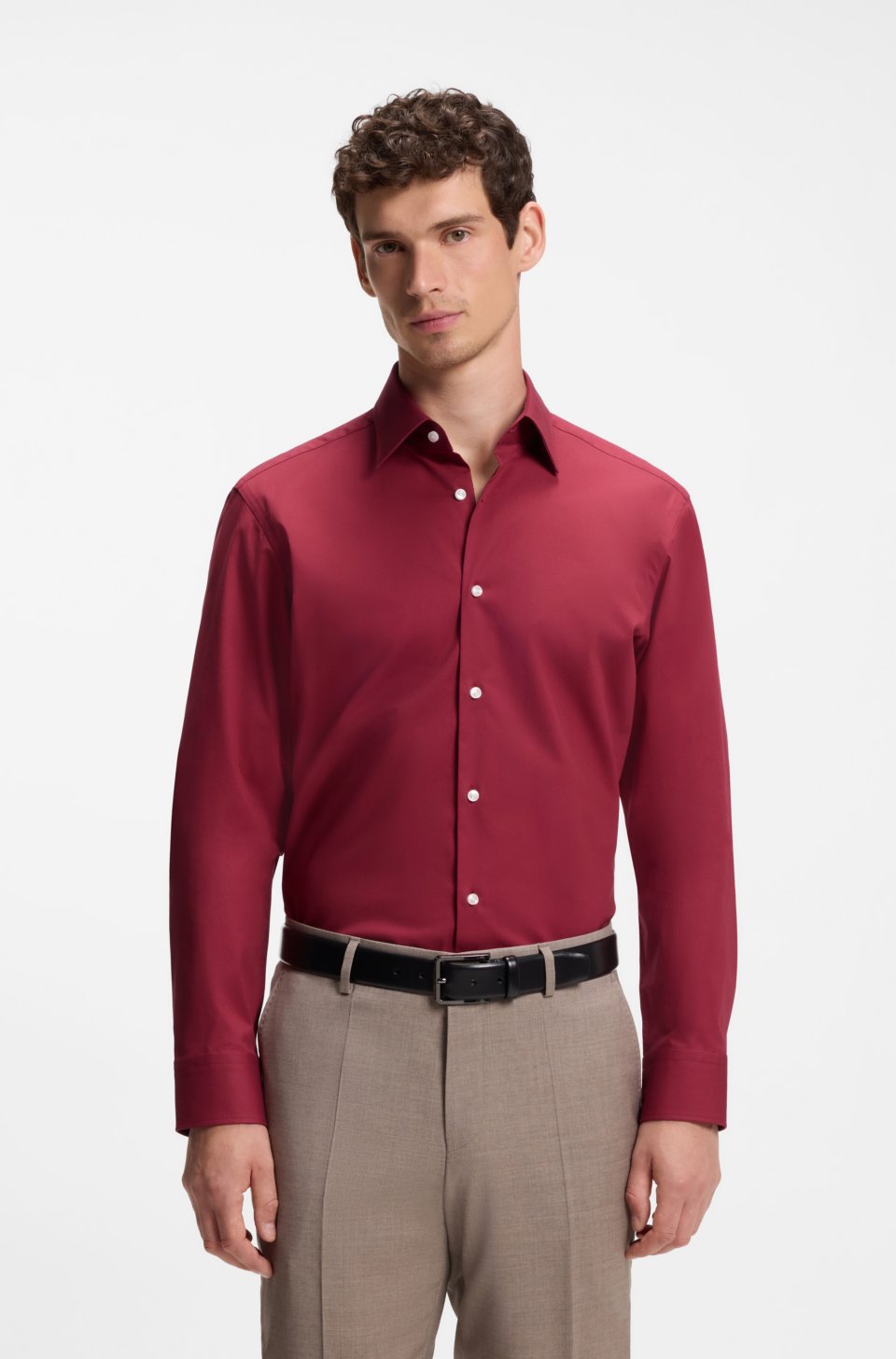 Regular-fit stretch-cotton shirt