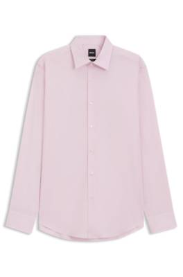 Boss Regular-fit stretch-cotton shirt kostymskjortor herr – bild 4