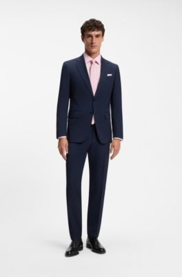 Regular-fit shirt in easy-iron stretch-cotton poplin, Light Pink