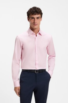 Regular-fit stretch-cotton shirt