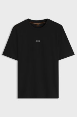 Stretch-cotton T-shirt, Black