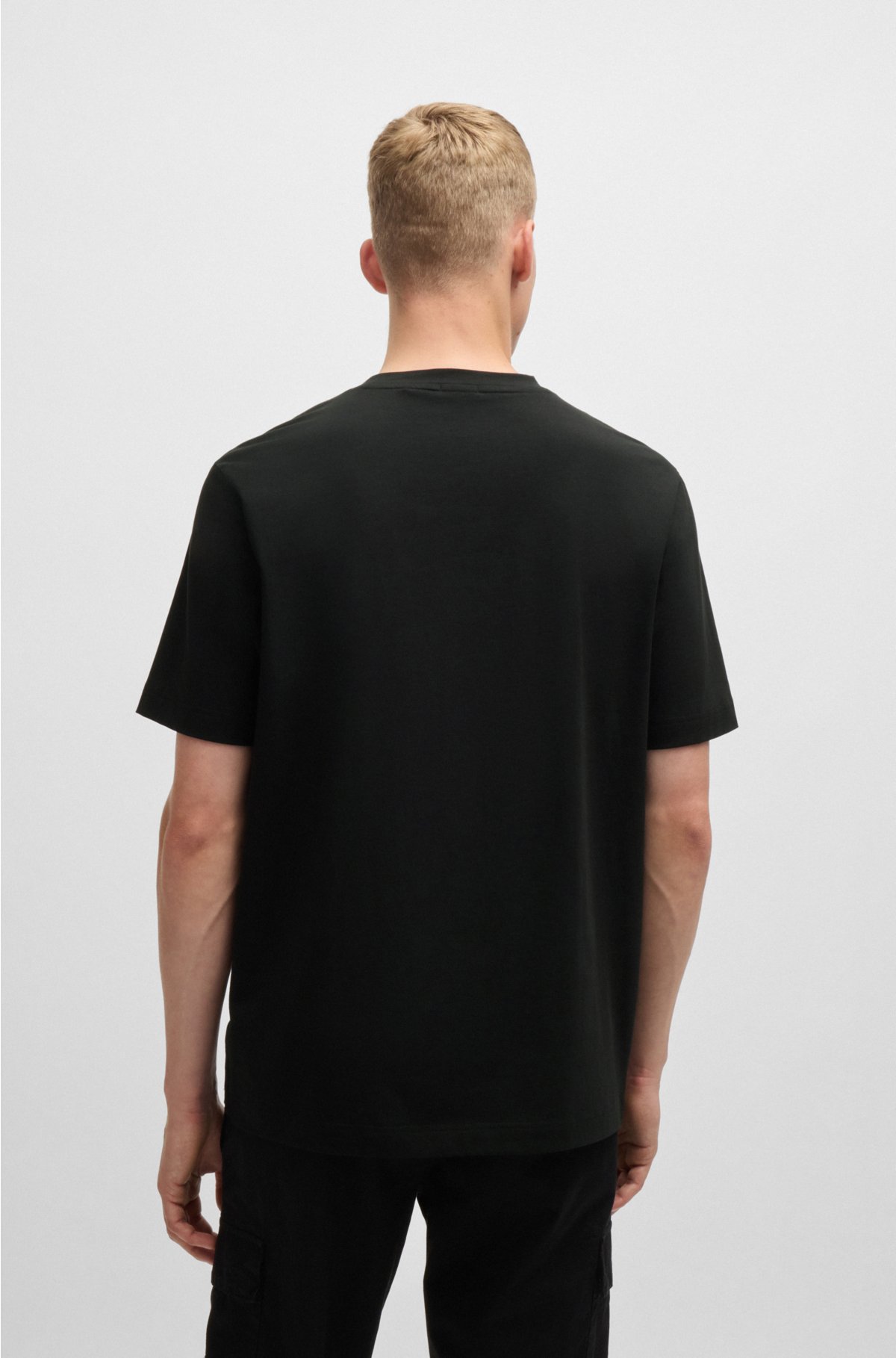 Relaxed fit short sleeve cotton T-shirt - Studio · Black, White, Dark Blue  · T-shirts And Polo Shirts