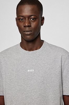 BOSS - Relaxed-fit T-shirt in stretch cotton with logo print