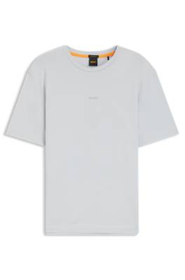 Stretch-cotton T-shirt with logo print 1