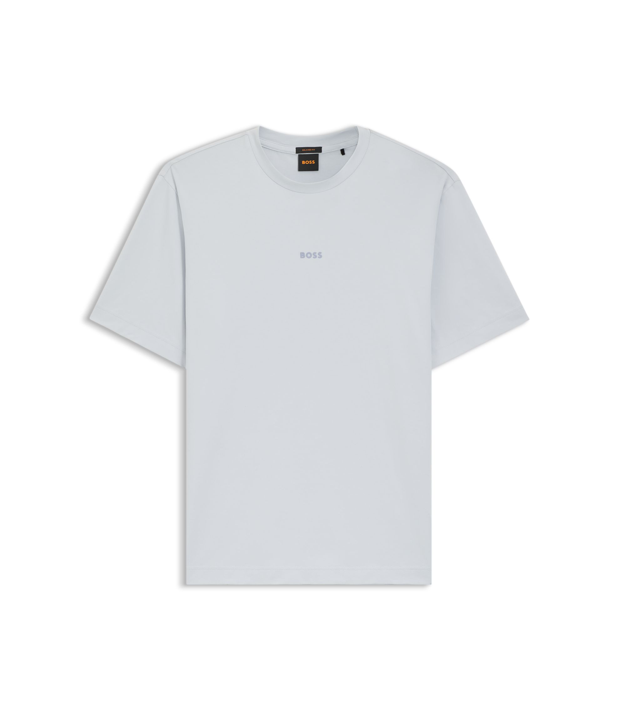 BOSS - ストレッチコットン Tシャツ コントラストロゴ - ライトグレー