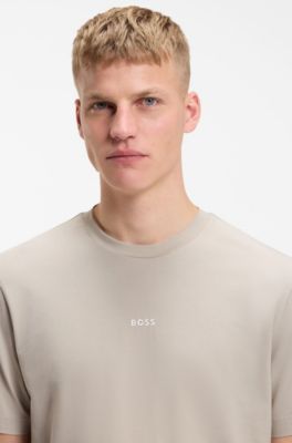 Relaxed-fit T-shirt with a layered logo print, Light Grey